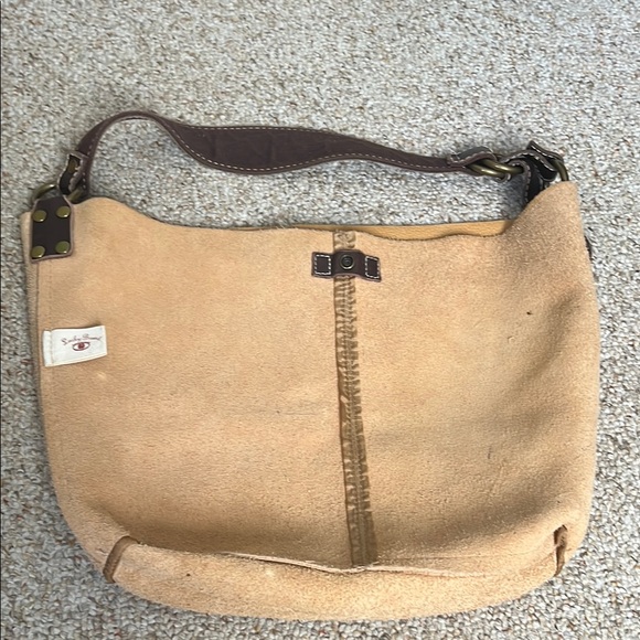 Lucky Brand Vintage Tan Leather Hobo Bag - Picture 7 of 11